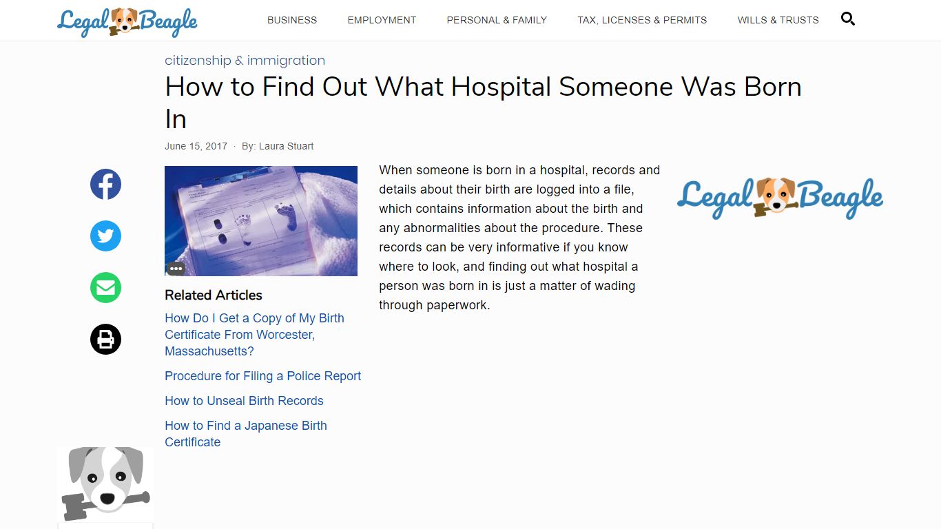 How to Find Out What Hospital Someone Was Born In